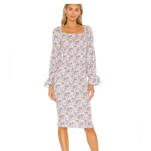 Sndys The Label Purple Floral Dress